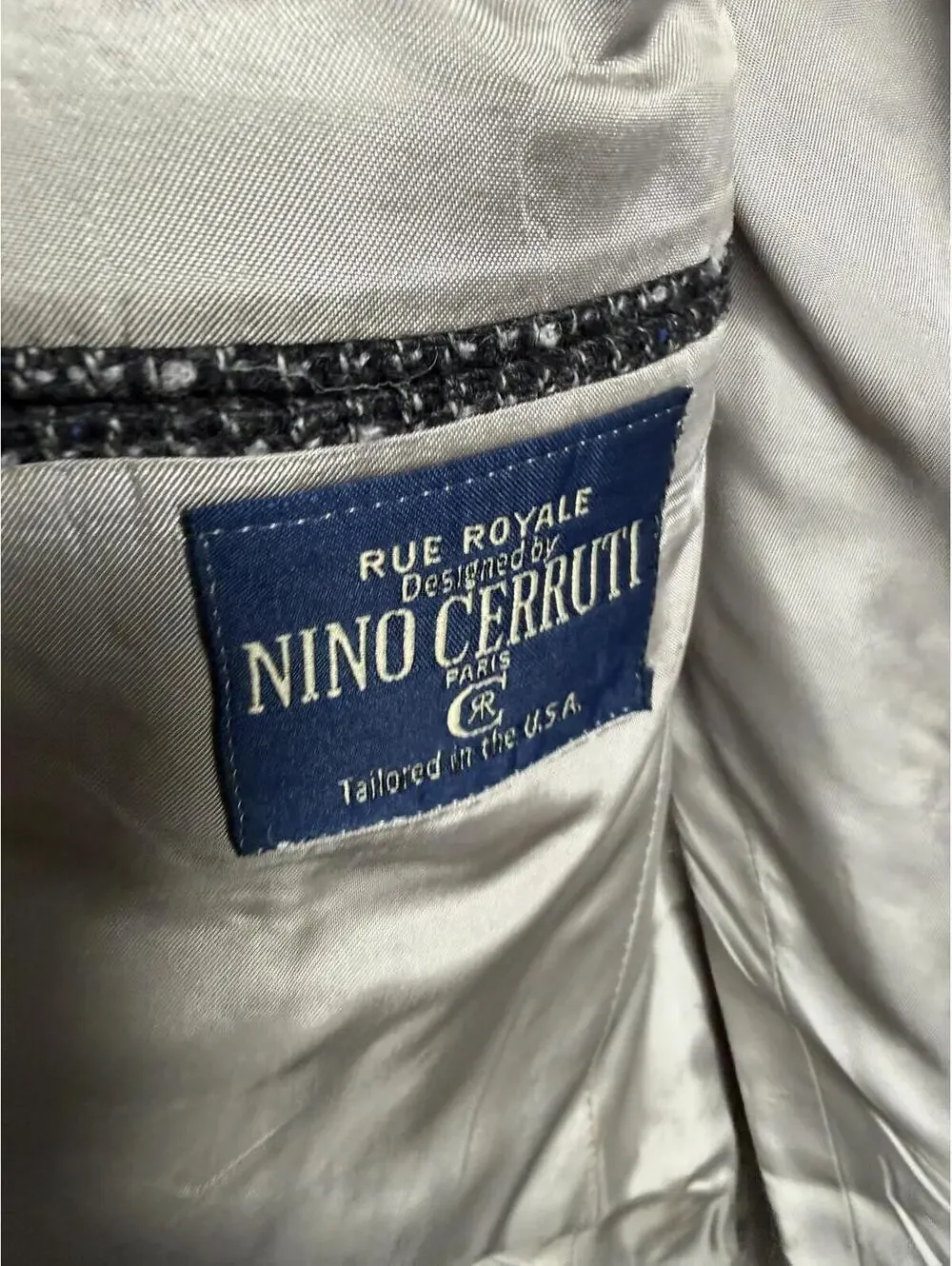 Rue Royal Nino Cerruti vintage 100% wool suit jacket